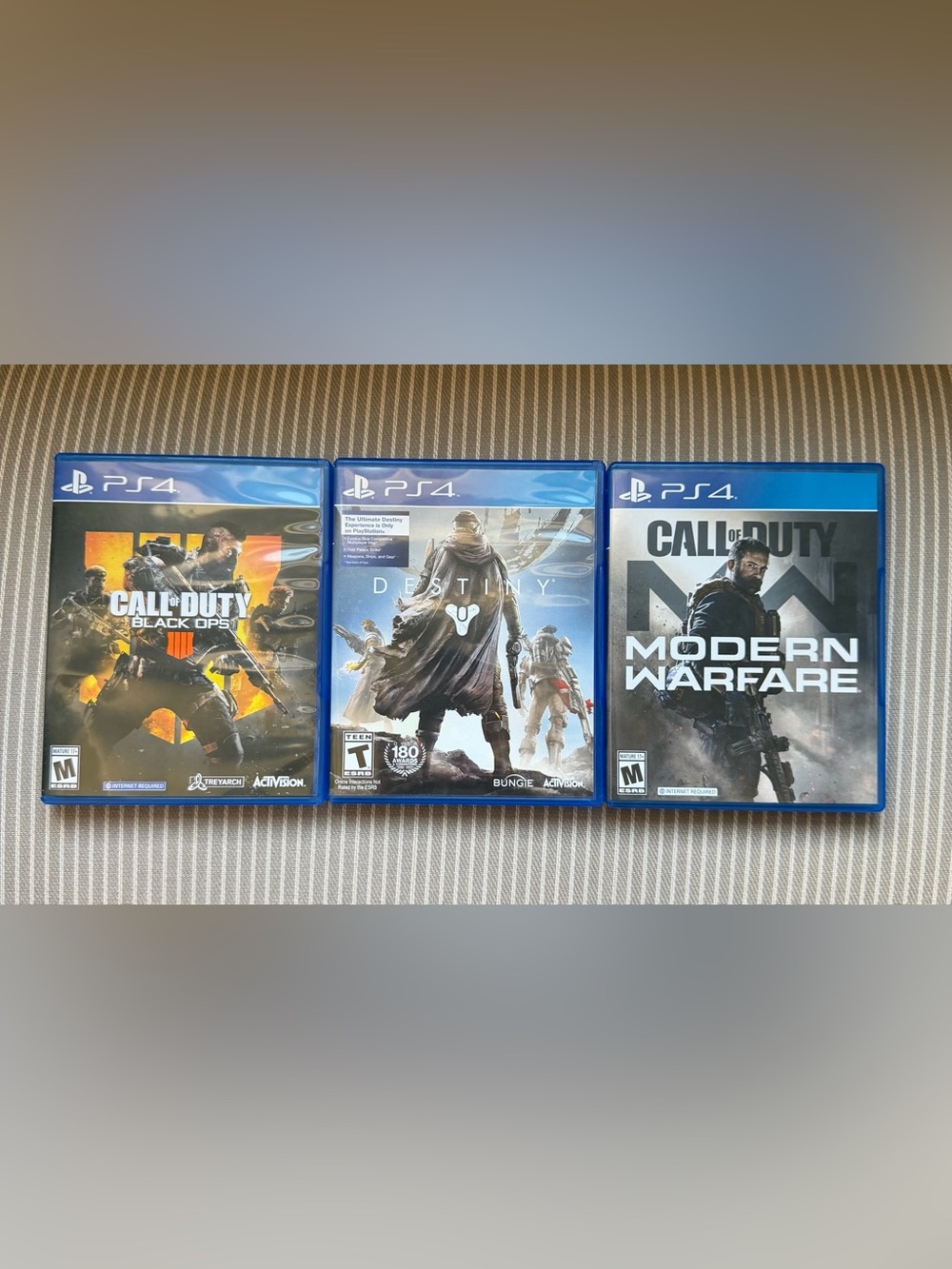Sony PS4 Video Game Bundle - Destiny, Call of Duty Black Ops and Modern Warfare